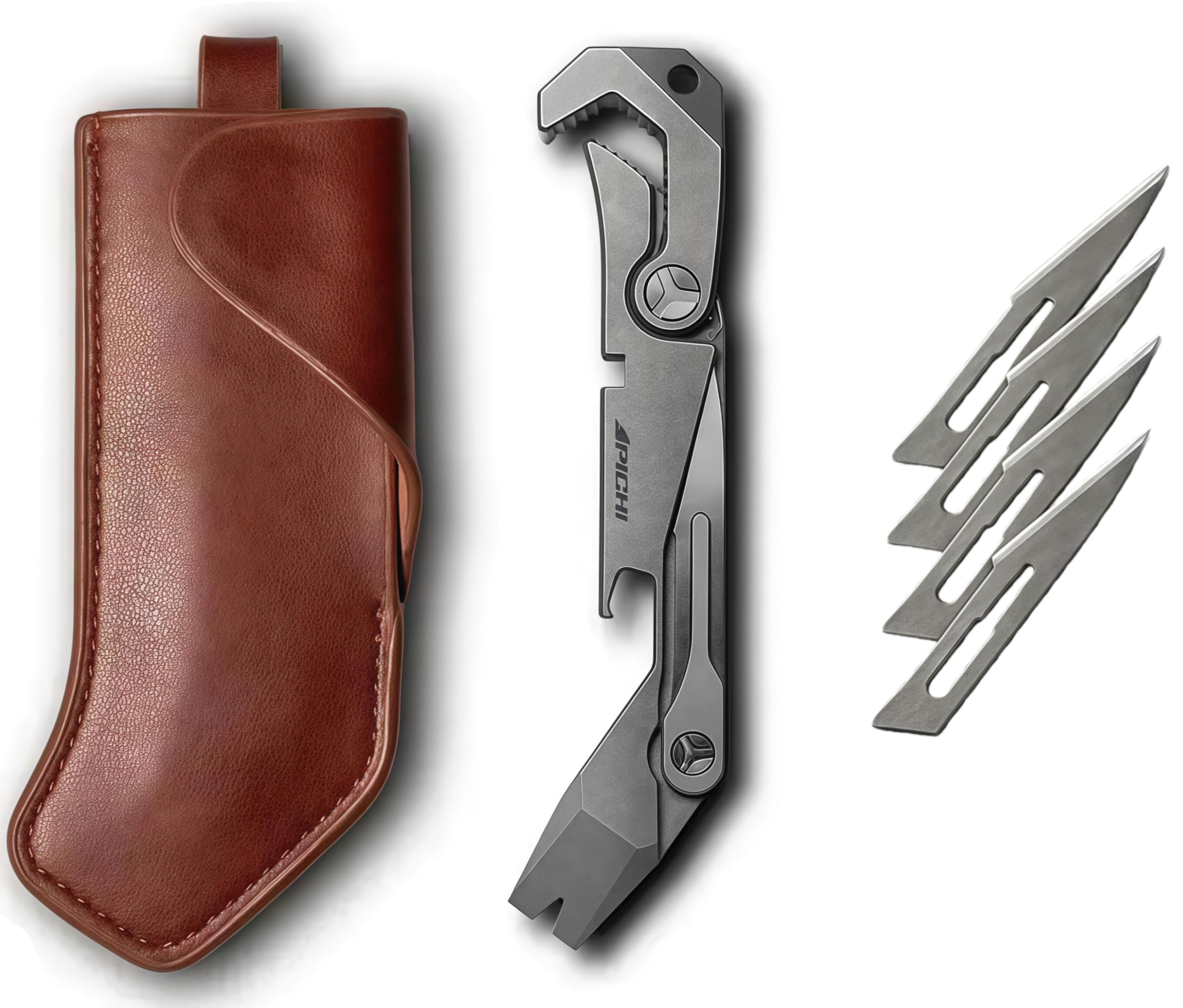 PICHI X2S 6 in One Titanium Multi Tool Clip Pocket EDC Multitool